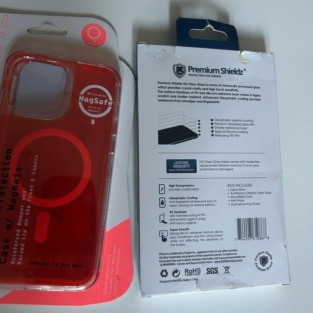 iPhone case and HD cover glass